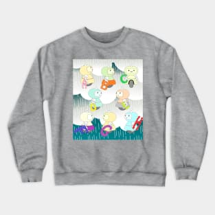 Antenna robots in the cloud Crewneck Sweatshirt